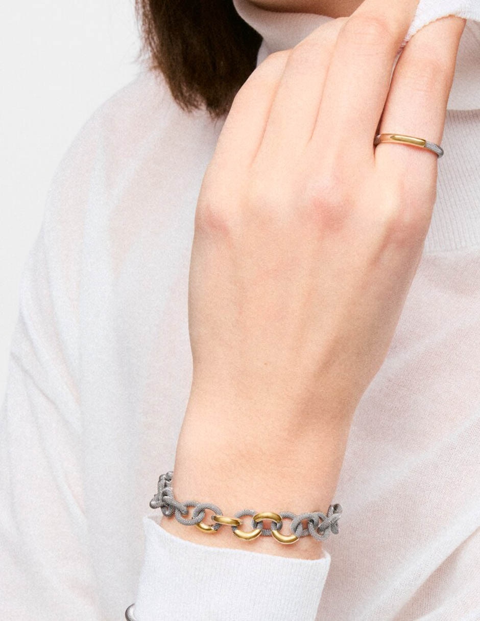 Pulsera Tous de oro 14 K Tous Unlock con acabado brillante
